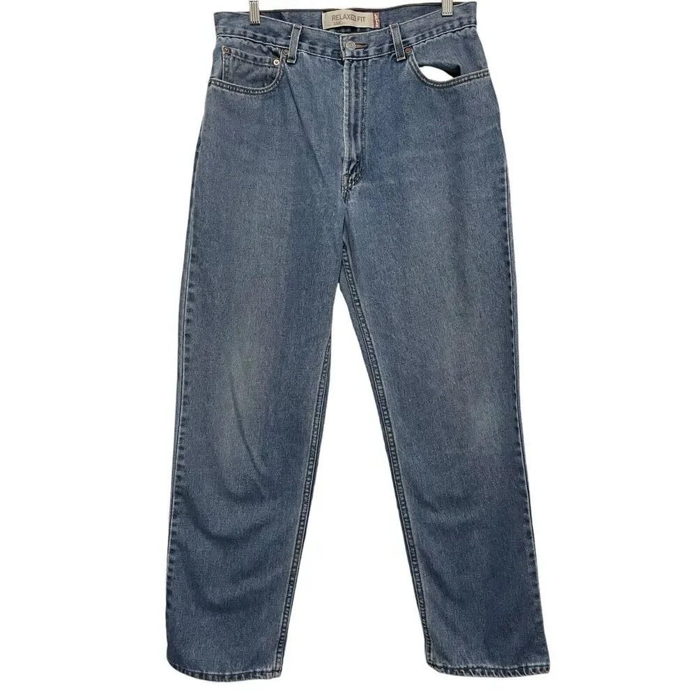 Vintage Levi's 550 Y2K Men Relaxed Fit Jeans 36x32 (33x31) Blue 90s Classic Work